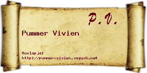 Pummer Vivien névjegykártya